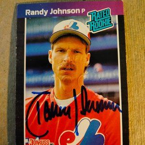 Randy Johnson signed error rookie card
